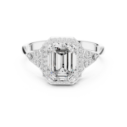 Mixed Shape Lab Grown Diamond Halo Ring