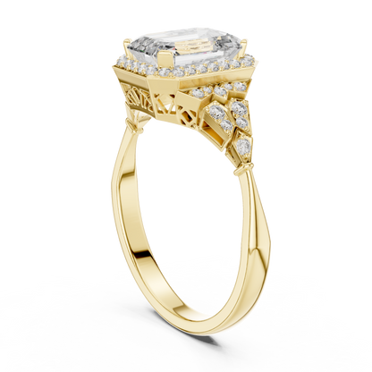 Mixed Shape Lab Grown Diamond Halo Ring