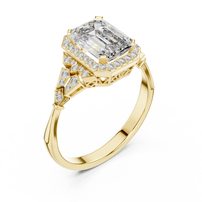 Mixed Shape Lab Grown Diamond Halo Ring