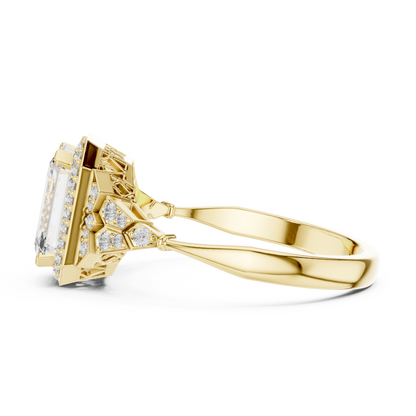 Mixed Shape Lab Grown Diamond Halo Ring