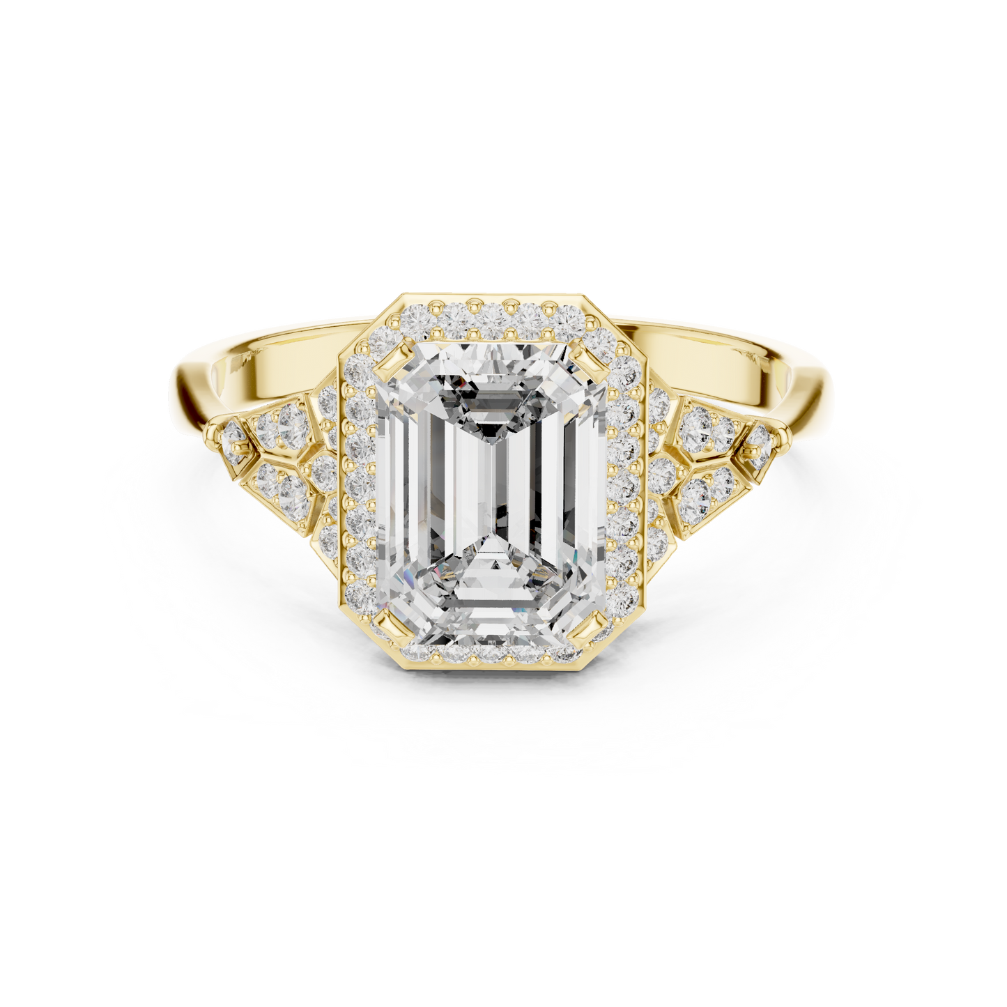 Mixed Shape Lab Grown Diamond Halo Ring