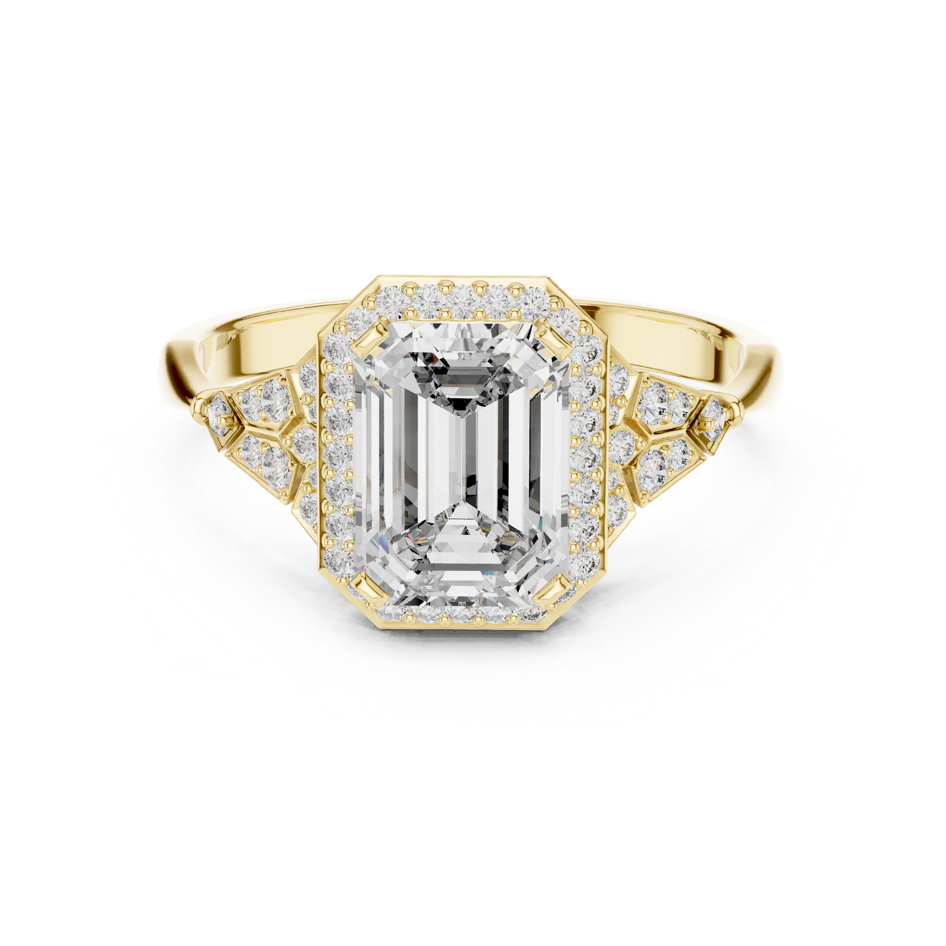 Mixed Shape Lab Grown Diamond Halo Ring