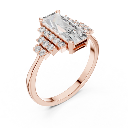 Mixed Shape Lab Grown Diamond Halo Ring