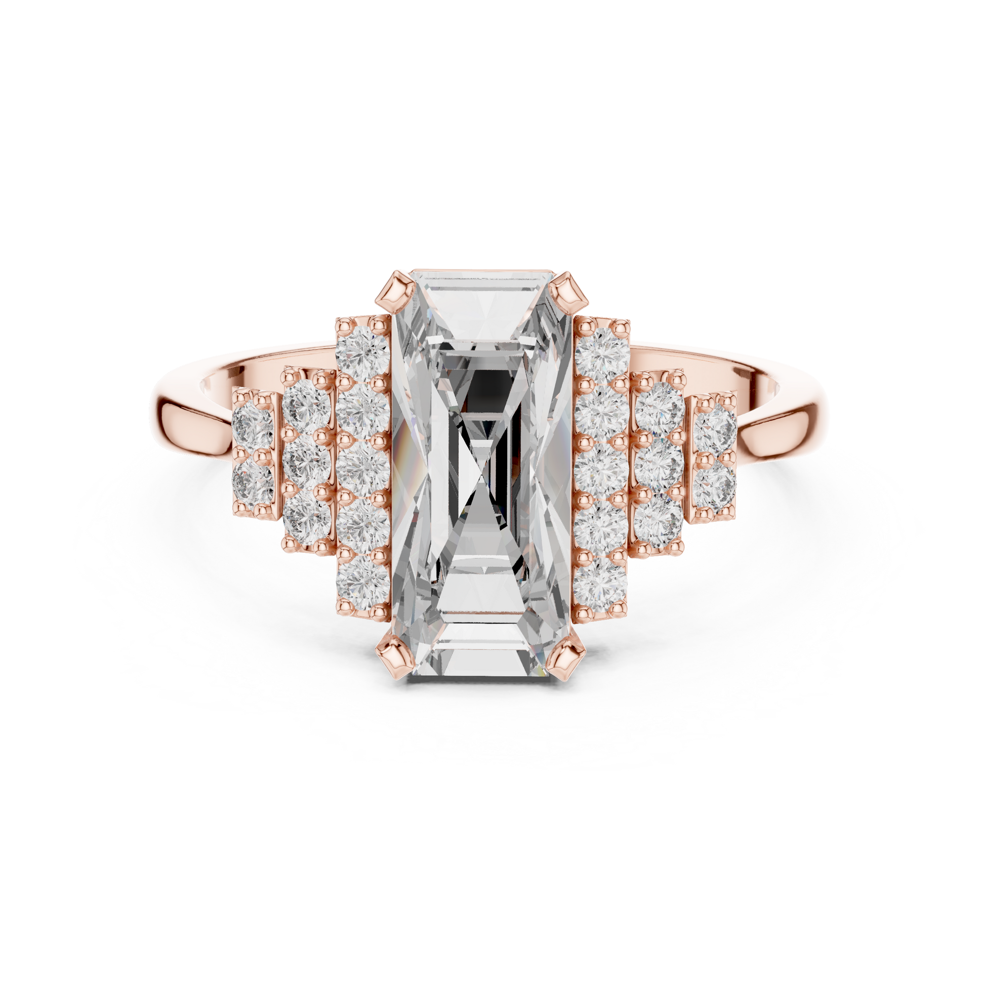 Mixed Shape Lab Grown Diamond Halo Ring