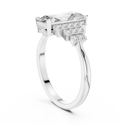 Mixed Shape Lab Grown Diamond Halo Ring