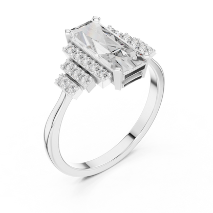 Mixed Shape Lab Grown Diamond Halo Ring