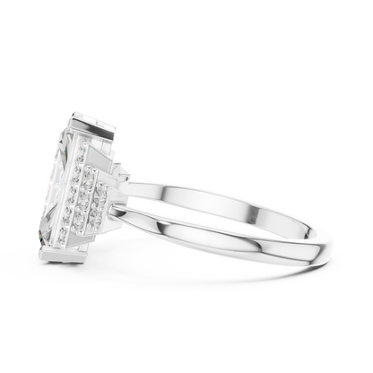Mixed Shape Lab Grown Diamond Halo Ring