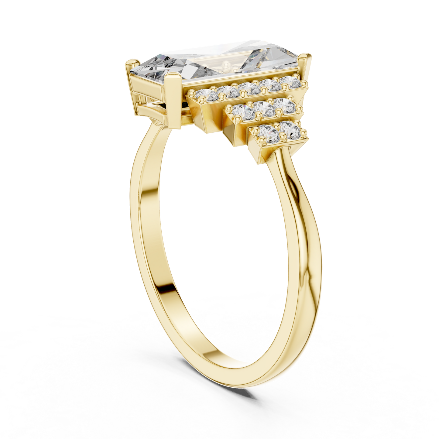 Mixed Shape Lab Grown Diamond Halo Ring