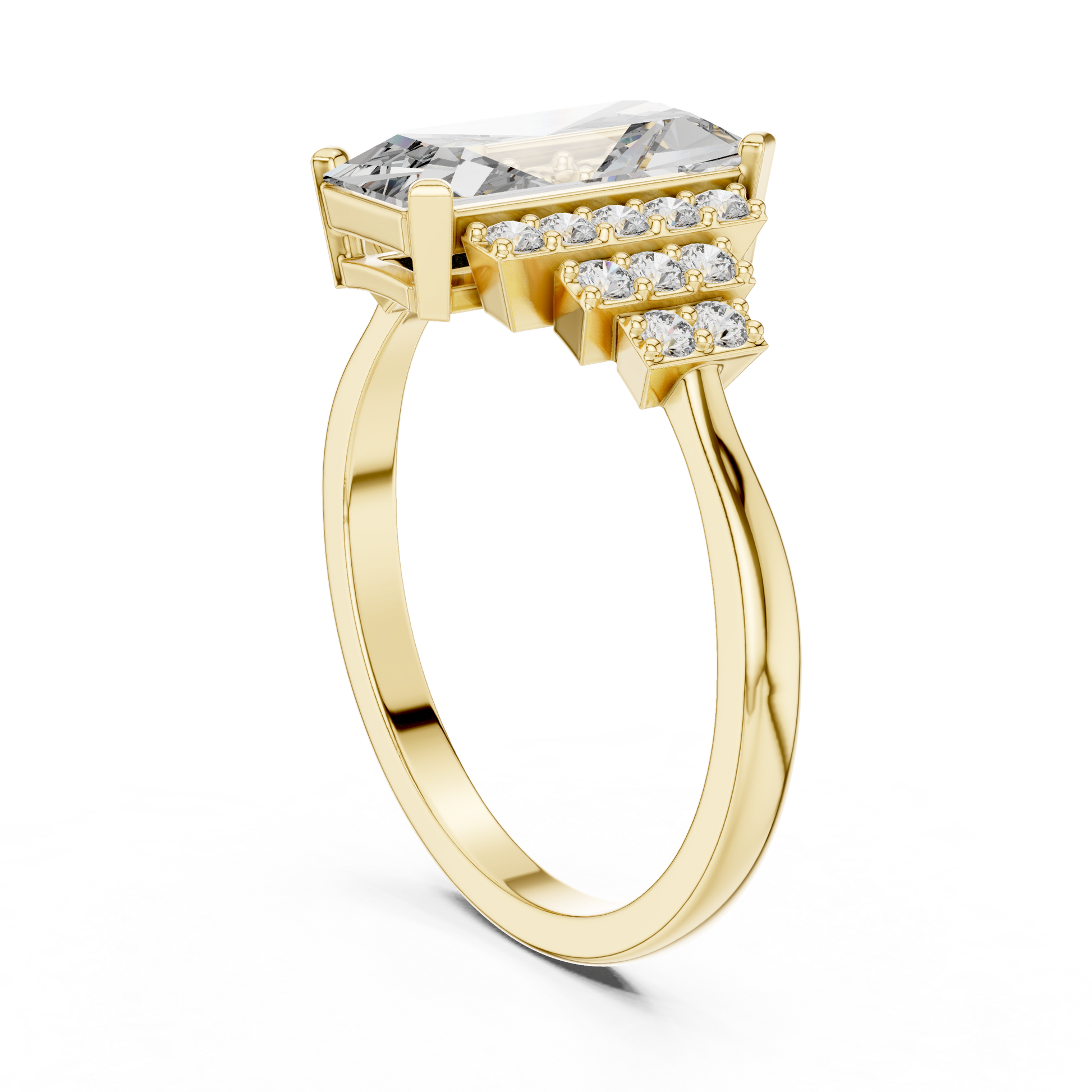 Mixed Shape Lab Grown Diamond Halo Ring