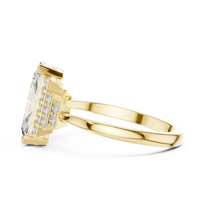 Mixed Shape Lab Grown Diamond Halo Ring