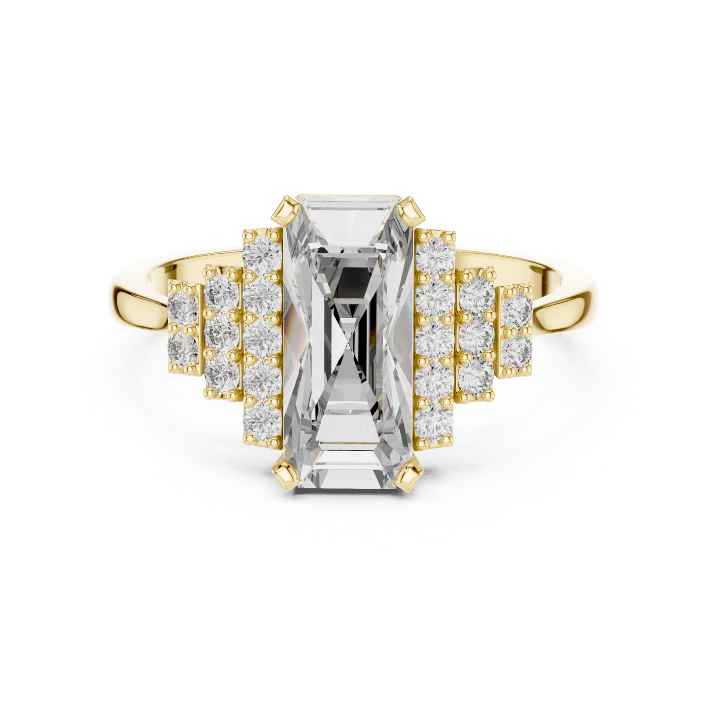 Mixed Shape Lab Grown Diamond Halo Ring