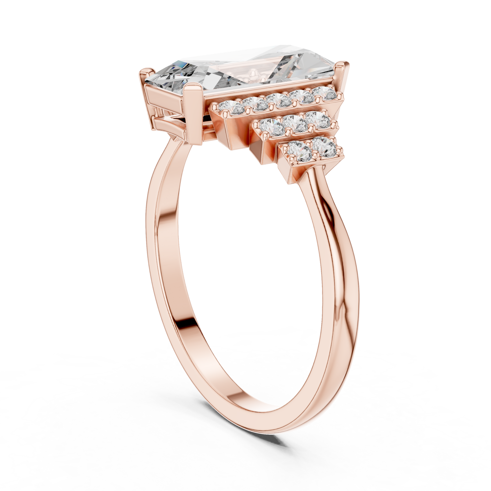 Mixed Shape Lab Grown Diamond Halo Ring