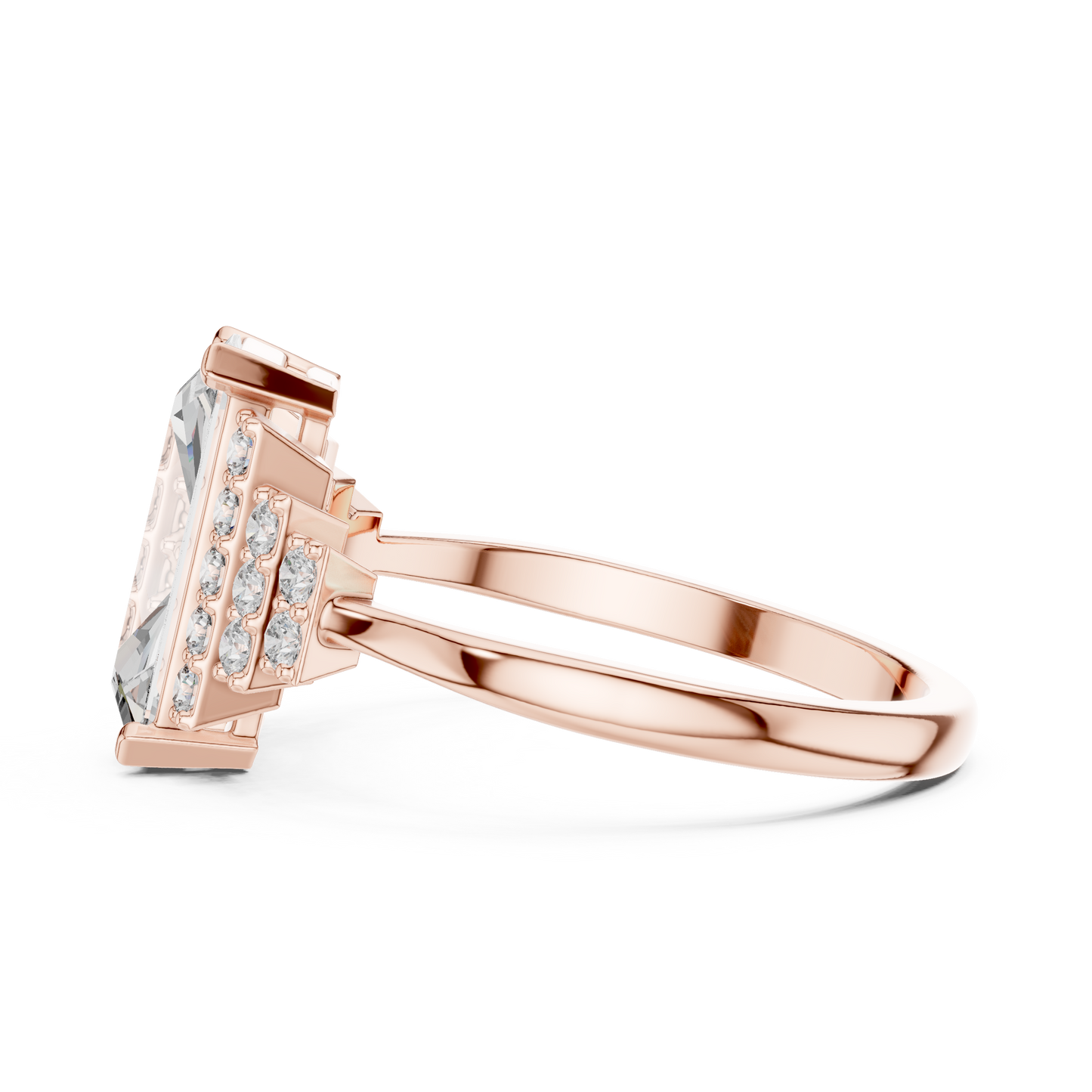 Mixed Shape Lab Grown Diamond Halo Ring