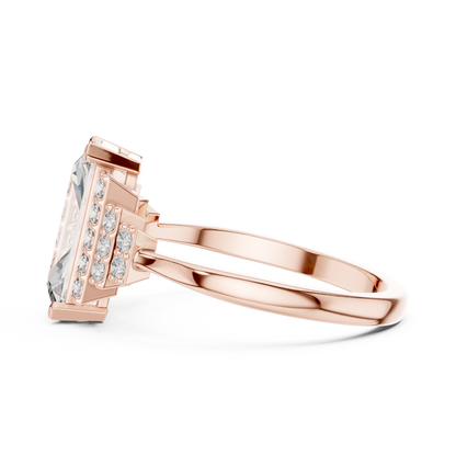 Mixed Shape Lab Grown Diamond Halo Ring