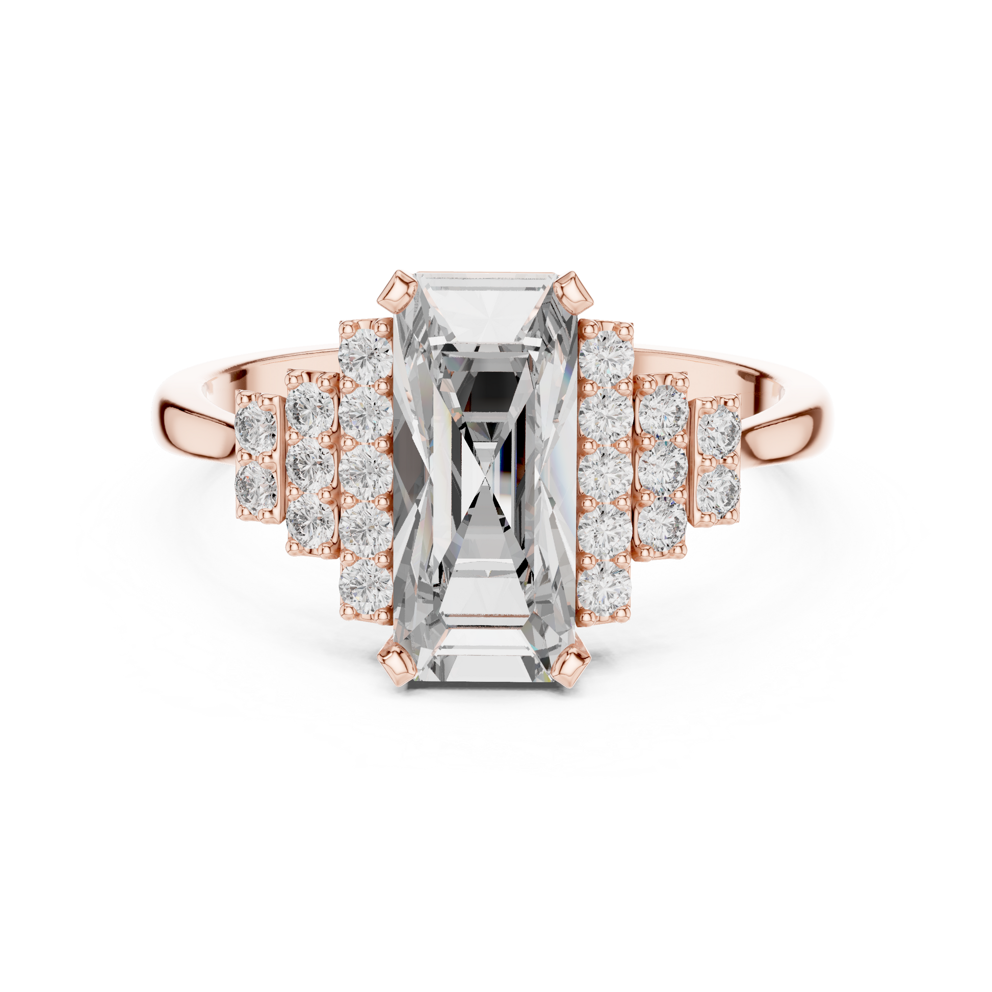 Mixed Shape Lab Grown Diamond Halo Ring