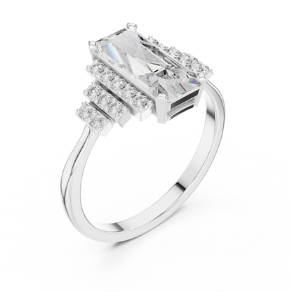 Mixed Shape Lab Grown Diamond Halo Ring