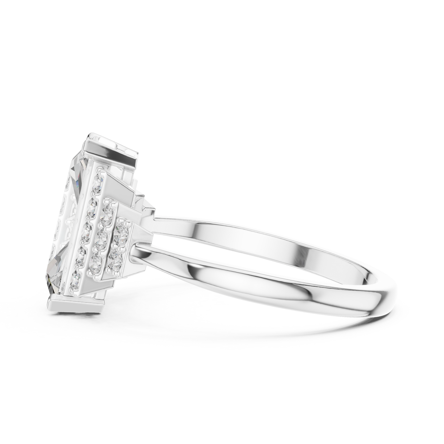 Mixed Shape Lab Grown Diamond Halo Ring