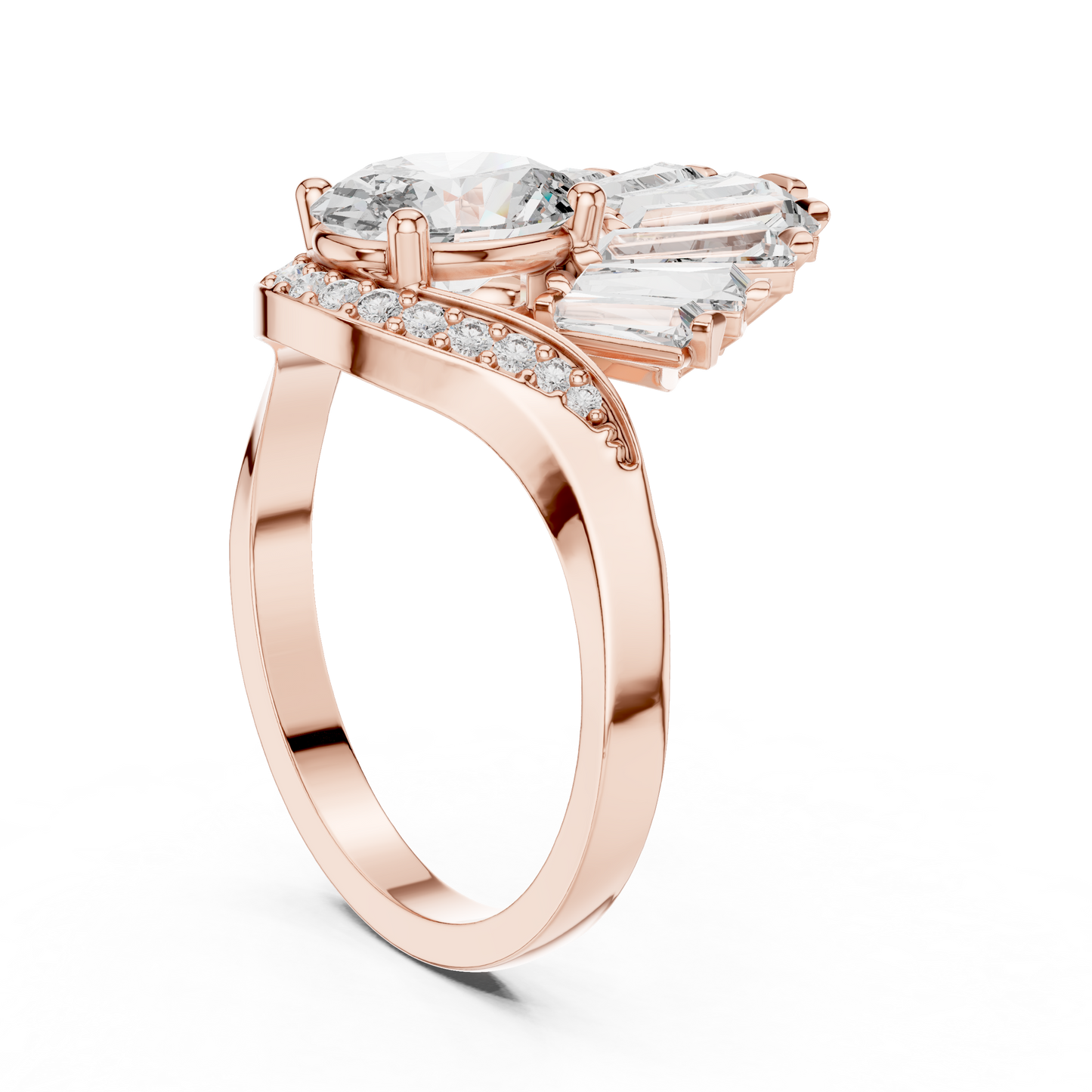 Mixed Shape Lab Grown Diamond Halo Ring
