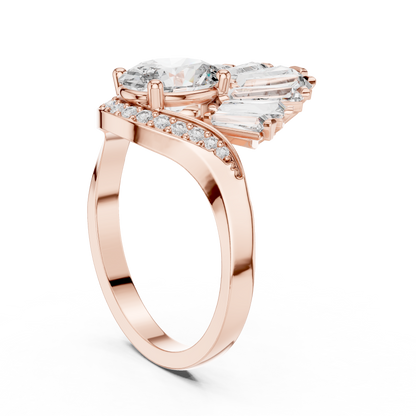 Mixed Shape Lab Grown Diamond Halo Ring