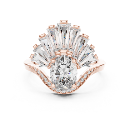 Mixed Shape Lab Grown Diamond Halo Ring