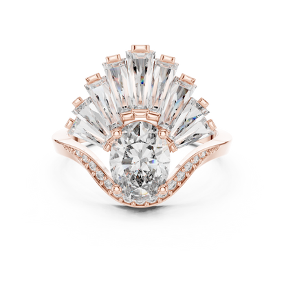Mixed Shape Lab Grown Diamond Halo Ring