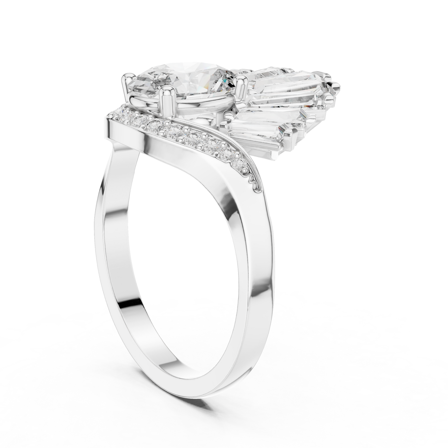 Mixed Shape Lab Grown Diamond Halo Ring
