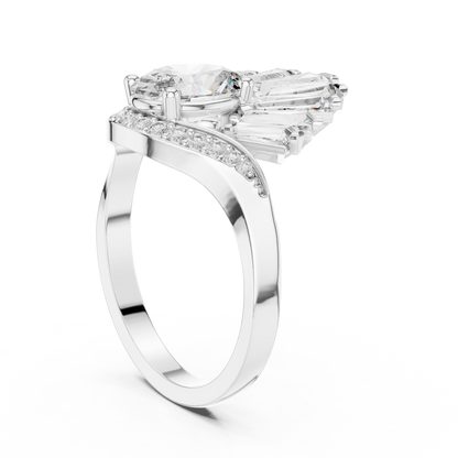 Mixed Shape Lab Grown Diamond Halo Ring