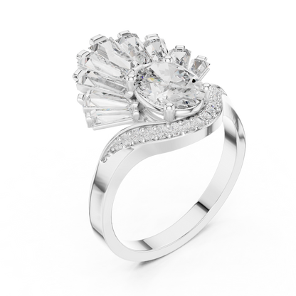 Mixed Shape Lab Grown Diamond Halo Ring