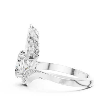 Mixed Shape Lab Grown Diamond Halo Ring