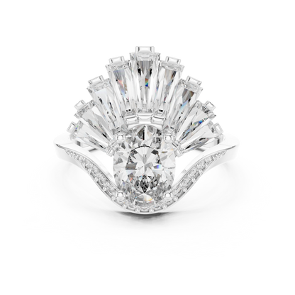 Mixed Shape Lab Grown Diamond Halo Ring