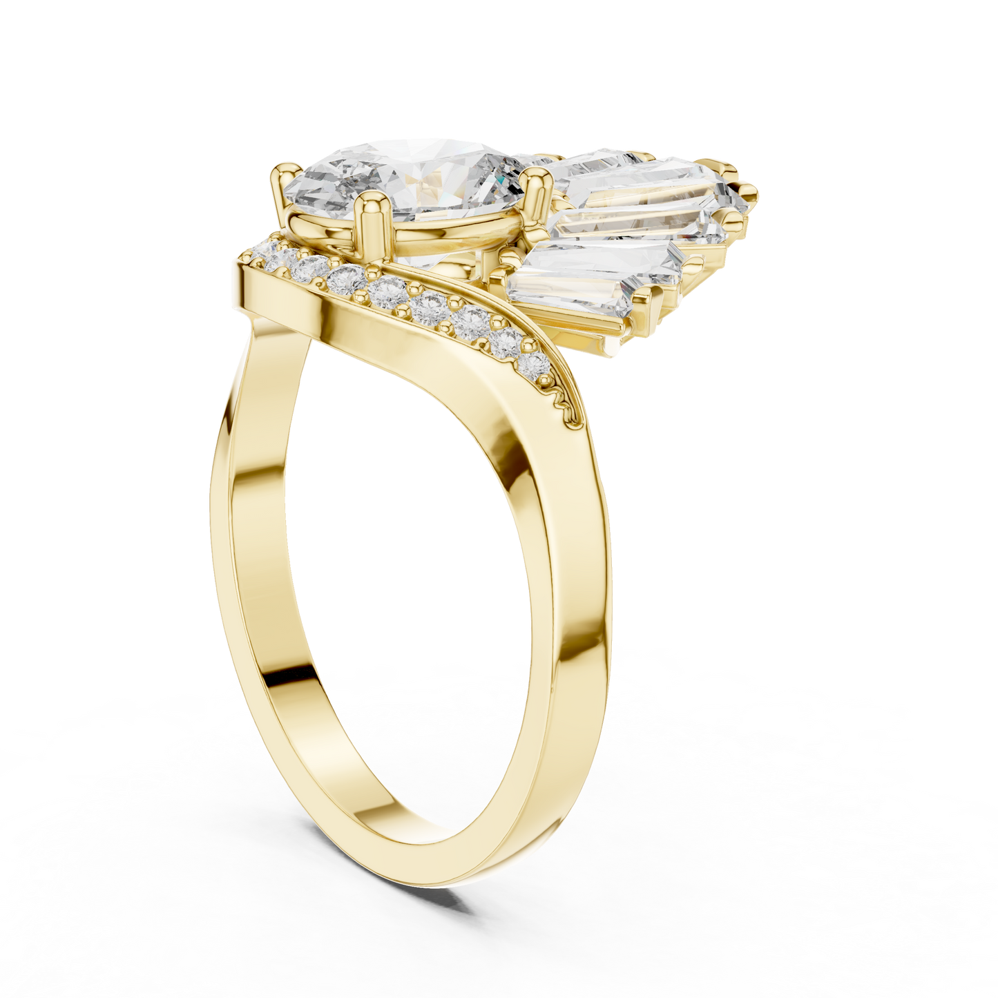 Mixed Shape Lab Grown Diamond Halo Ring