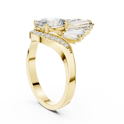 Mixed Shape Lab Grown Diamond Halo Ring