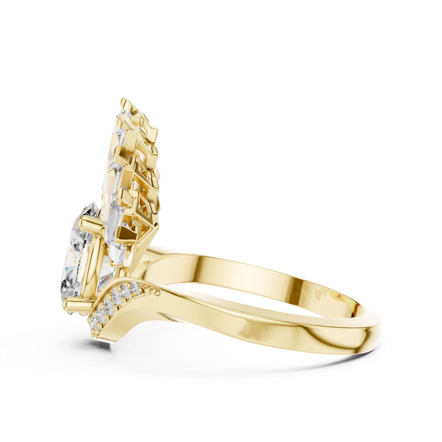 Mixed Shape Lab Grown Diamond Halo Ring