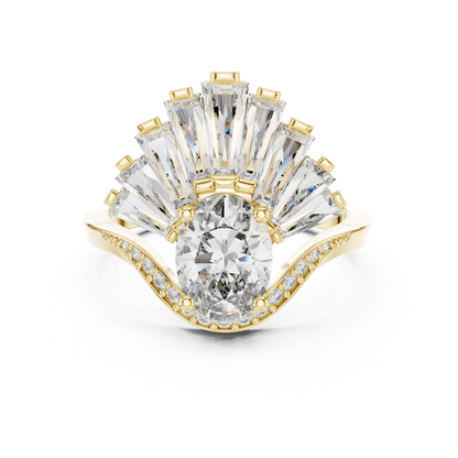 Mixed Shape Lab Grown Diamond Halo Ring