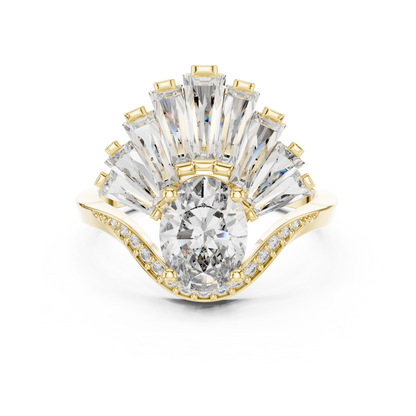 Mixed Shape Lab Grown Diamond Halo Ring