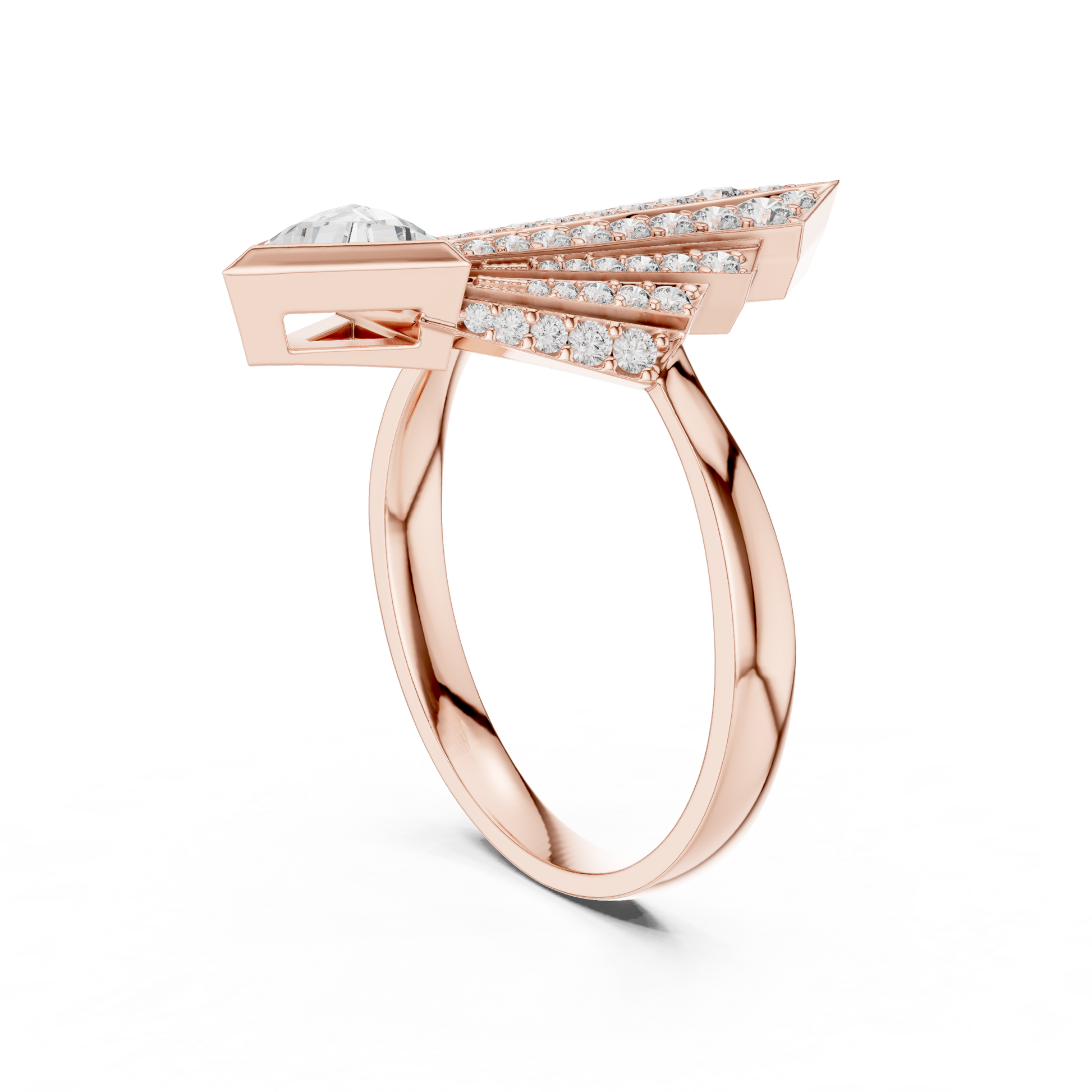 Mixed Shape Lab Grown Diamond Halo Ring