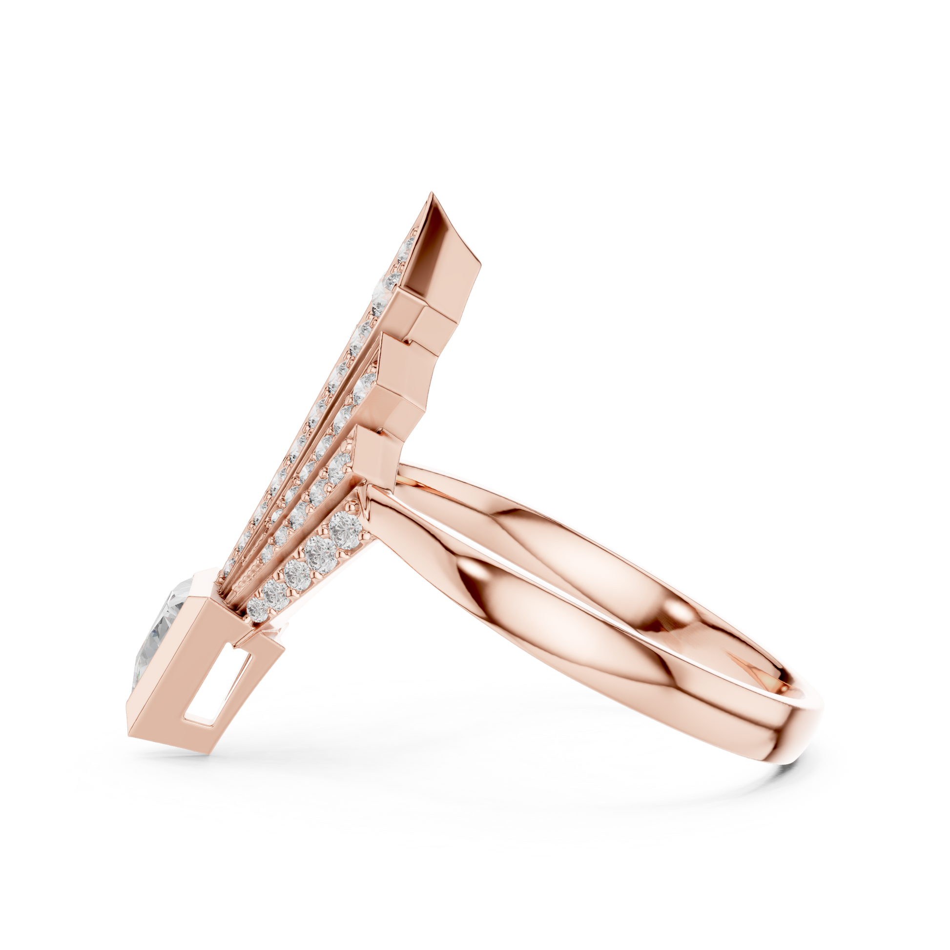 Mixed Shape Lab Grown Diamond Halo Ring
