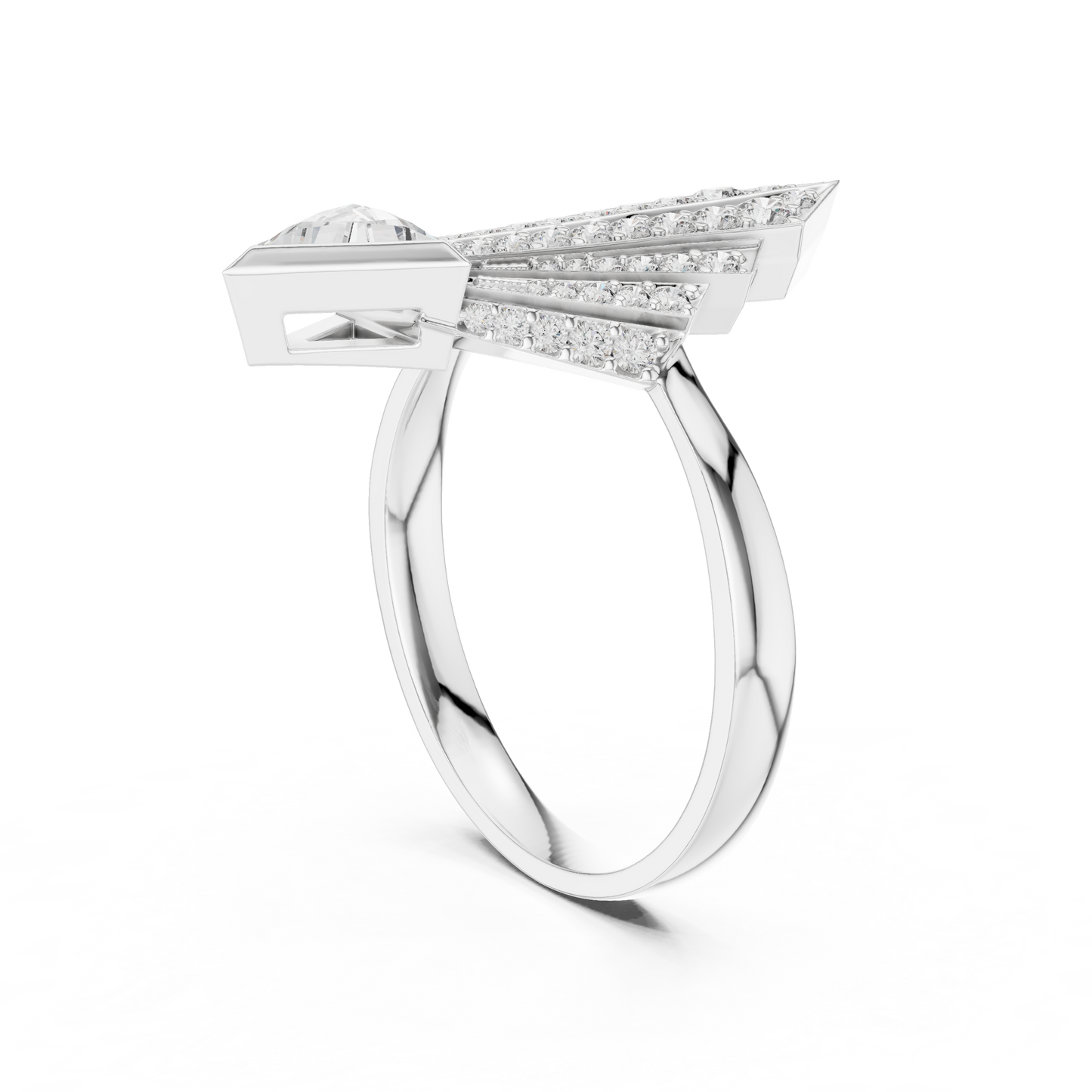 Mixed Shape Lab Grown Diamond Halo Ring