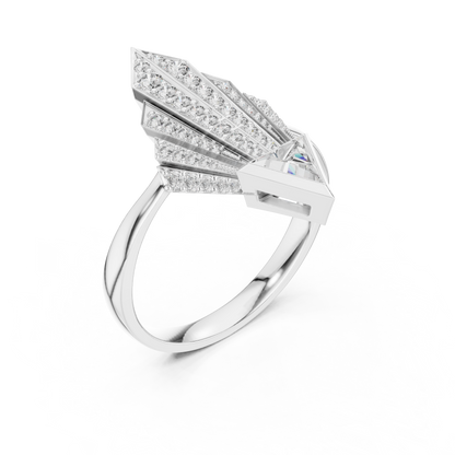 Mixed Shape Lab Grown Diamond Halo Ring