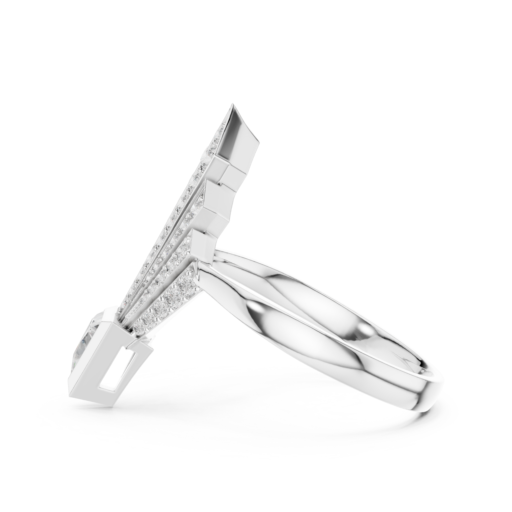 Mixed Shape Lab Grown Diamond Halo Ring