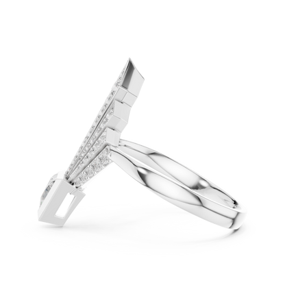 Mixed Shape Lab Grown Diamond Halo Ring