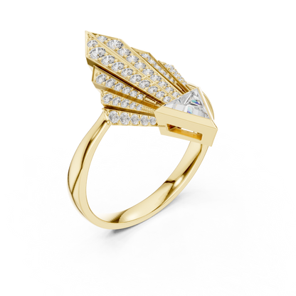 Mixed Shape Lab Grown Diamond Halo Ring