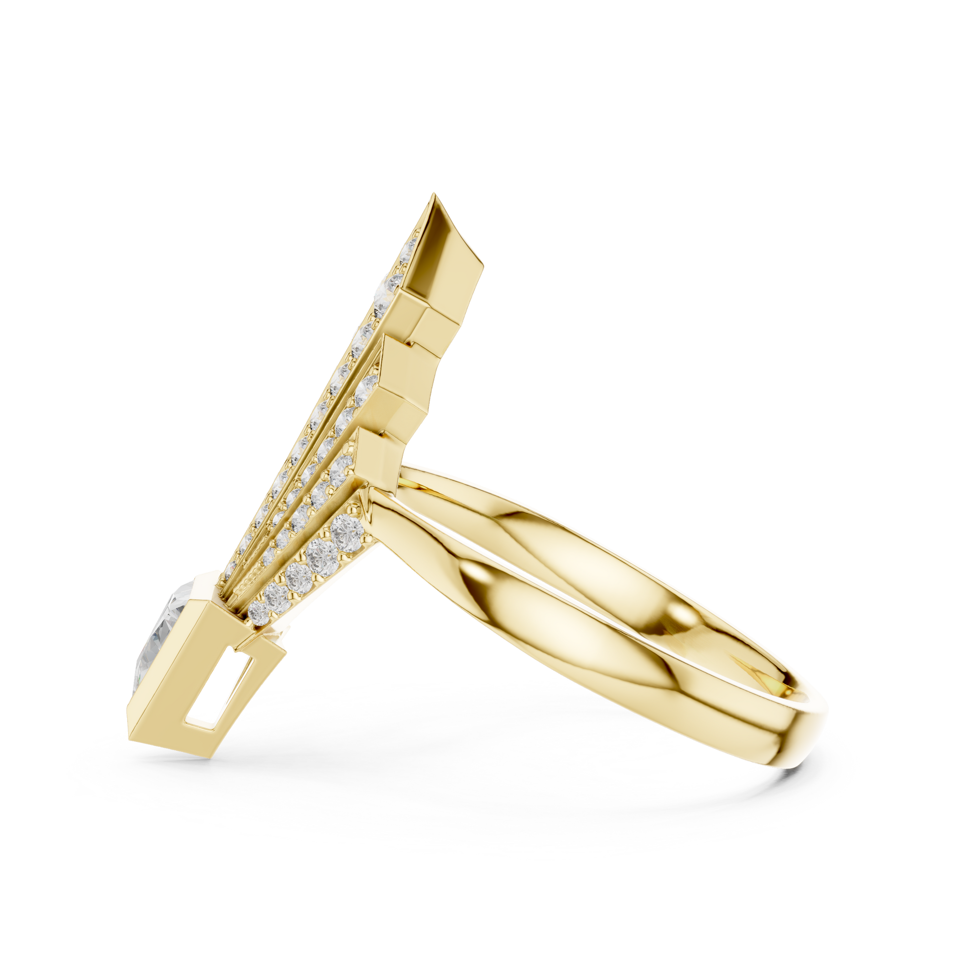 Mixed Shape Lab Grown Diamond Halo Ring