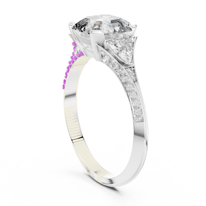 Mixed Shape Lab Grown Diamond Side Stone Ring
