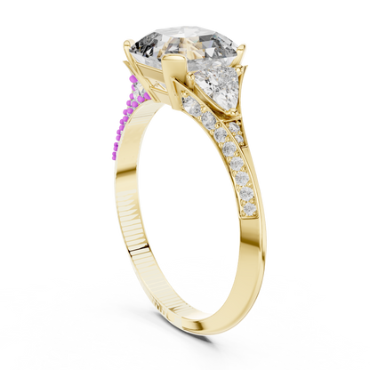 Mixed Shape Lab Grown Diamond Side Stone Ring