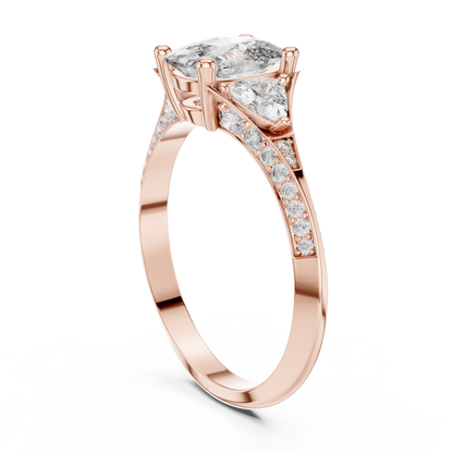 Mixed Shape Lab Grown Diamond Side Stone Ring