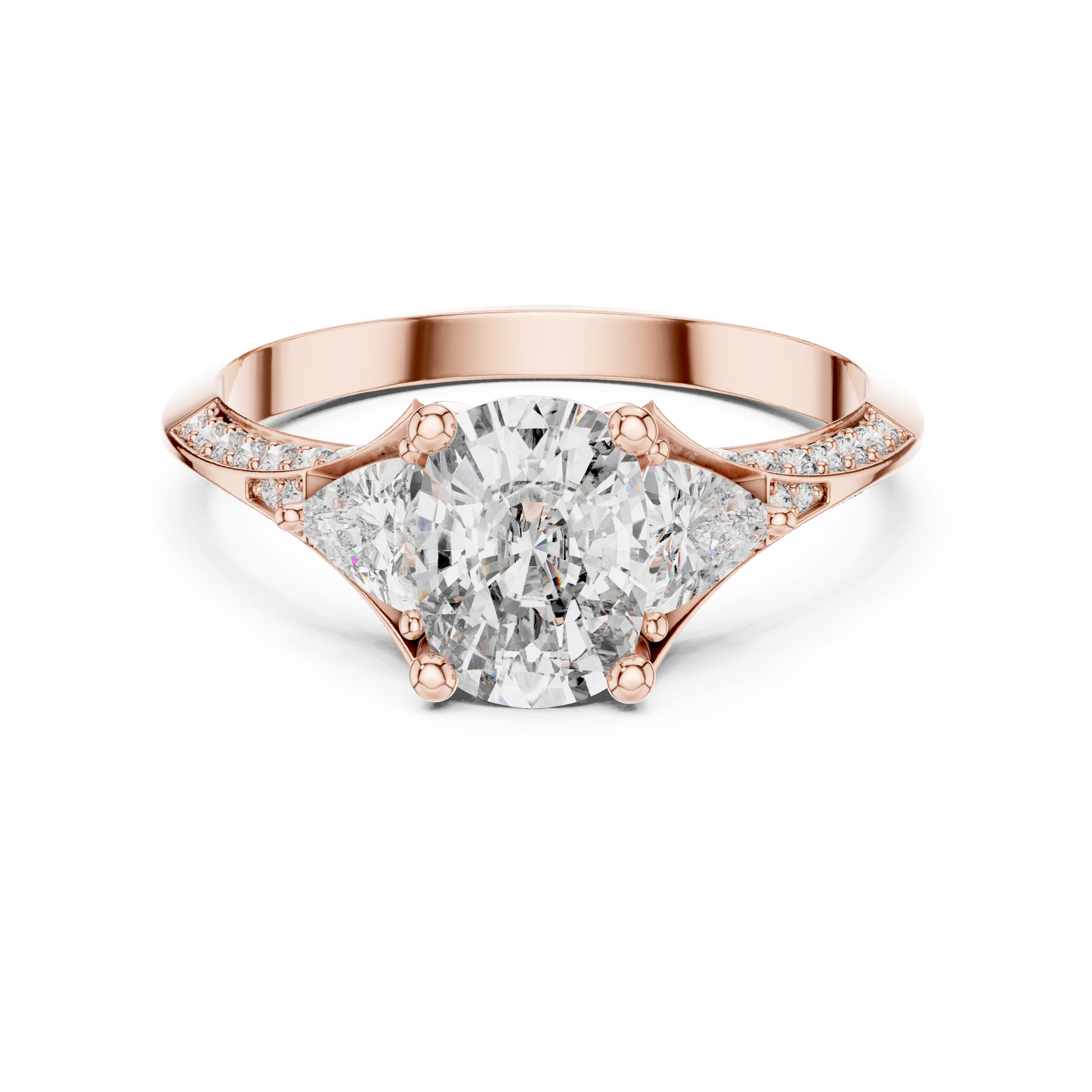 Mixed Shape Lab Grown Diamond Side Stone Ring