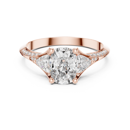 Mixed Shape Lab Grown Diamond Side Stone Ring