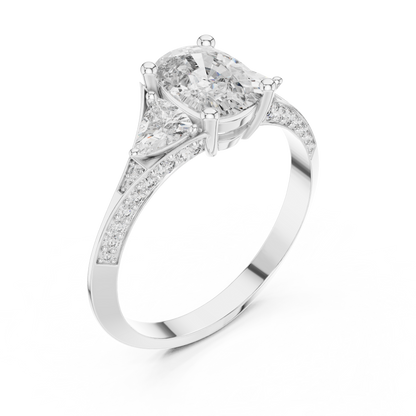 Mixed Shape Lab Grown Diamond Side Stone Ring