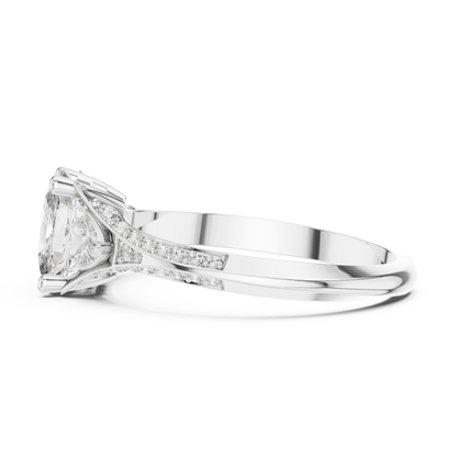Mixed Shape Lab Grown Diamond Side Stone Ring